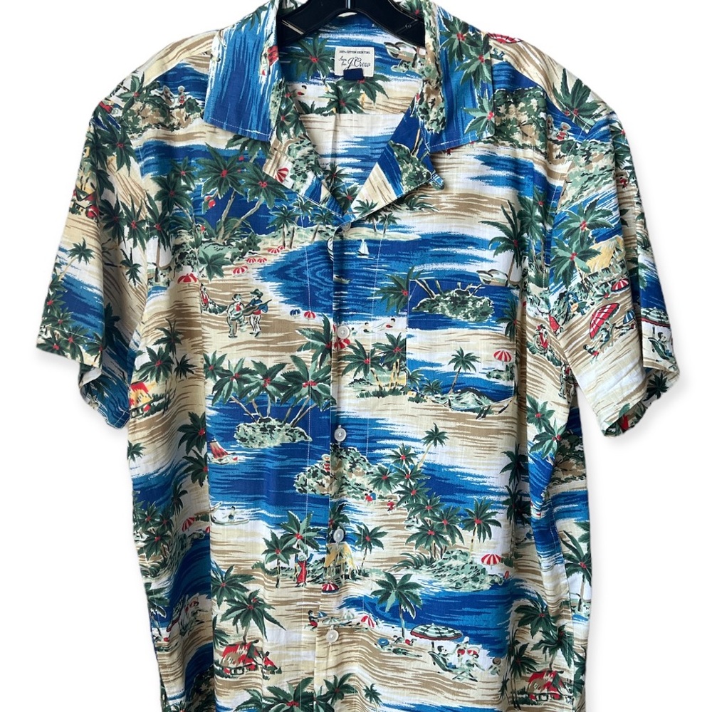 J. Crew Men’s Hawaiian Short Sleeve Button Up Shirt
